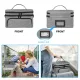 Double Layer Sewing Accessories Organizer with 2 Detachable Pouches, Large Sewing Storage Bag for Sewing Tools (BAG ONLY), Gray