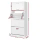 Artiss 2x Shoe Cabinet Storage Organiser 4 Flip Drawer White