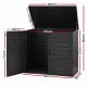 Gardeon Outdoor Storage Box 1170L Container Lockable Cabinet Tool Organizer Shed Black