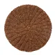 Round Woven Placemats, Non Slip Heat Resistant Plastic Table Mats, Table Placemat For Household Use, Round Rattan Placemats, Brown, 35.6 cm