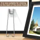 6 pieces - Photo Frame Stand - 13 cm - Photo Stand - Stainless steel photo frame stands - photo frame easel holder - self-adhesive photo stand - display stand - storage rack - hook - suitable for photo frames of 15-26 cm - silver