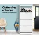 Artiss 2x Shoe Cabinet Storage Organiser 4 Flip Drawer White