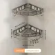 Gray Shower Caddy Corner Caddy 2-Tier Hooks Rod Bathroom Storage Shower Organizer