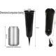Memorial Floral Vases, Cemetery Vase, Headstones Flower Holder, Grave Cone Vase, Flower Pots for Outdoor Plants, Decorative Plastic Containers (Set of 6, Black)