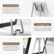 6 pieces - Photo Frame Stand - 13 cm - Photo Stand - Stainless steel photo frame stands - photo frame easel holder - self-adhesive photo stand - display stand - storage rack - hook - suitable for photo frames of 15-26 cm - silver
