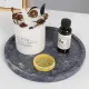 Genuine Black Marble Tray, Natural Stone Round Tray, Decorative Marble Tray, High End Bathroom Tray, Vanity Tray (Black 5.5")