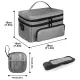 Double Layer Sewing Accessories Organizer with 2 Detachable Pouches, Large Sewing Storage Bag for Sewing Tools (BAG ONLY), Gray