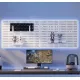 CARLA HOME Pegboard Wall Organizer Kit with 4 Modular Black Pegboards & 19 Accessories for Gaming, Office & Craft Storage (White)
