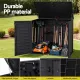 Gardeon Outdoor Storage Box 1170L Container Lockable Cabinet Tool Organizer Shed Black