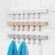 Coat Rack, Wall Mounted Coat Rack with 6 Decorative Hooks,Self Adhesive Kitchen Bathroom Wall Door Hanger Hooks 3pes