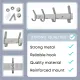 Brushed Nickel Coat Rack Wall Mount with 4 Double Hooks for Hanging Stainless Steel Rustic Coat Hooks – Clothes,Towel Wall Hooks
