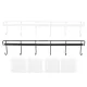 2pcs Wall Mounted Coat Rack Stainless Steel Wall Hanging Coat Hook Rail with 6 Hooks for Clothes Towel Hat 6 Hooks 1 Black 1 White