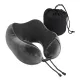 Wanderlite Travel Pillow for Airplanes Memory Foam Neck Pillows for Traveling, Soft & Washable Cover with Storage Bag, Portable Plane Accessories for Airplanes Offices Cars, Grey