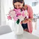 Vase - 2 Pieces - Plant Vase - Flower Vase - Dried Flower Vase - Home Accessories for Flowers and Bouquets - Decorative Accessories - Wedding - Birthday - Modern - Decoration - Indoor Vase - Faux Ceramic - Plastic - 13.5*20cm