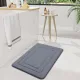 Grey  Geometric Pattern, Soft Lightweight Skin-Friendly, Bathroom Accessory, Toilet Anti-Slip Mat, Bathroom Mat, Machine Washable, Suitable for Shower Room, Bathroom Doorway, Bedroom Room Decoration, Modern Bath Mat, Durable Bathroom Floor Mat