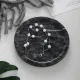 Genuine Black Marble Tray, Natural Stone Round Tray, Decorative Marble Tray, High End Bathroom Tray, Vanity Tray (Black 5.5")