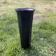 Memorial Floral Vases, Cemetery Vase, Headstones Flower Holder, Grave Cone Vase, Flower Pots for Outdoor Plants, Decorative Plastic Containers (Set of 6, Black)