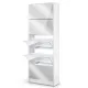 Artiss Shoe Rack Cabinet Mirror 25 Pairs White