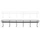 2pcs Wall Mounted Coat Rack Stainless Steel Wall Hanging Coat Hook Rail with 6 Hooks for Clothes Towel Hat 6 Hooks 1 Black 1 White