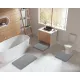 Bath Mat, Non-slip bath mat, Shower mat, Memory Foam Bath Mat, Super soft absorbent bath mat, 40 x 60 cm, Grey