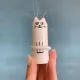 Tiny Vase, Mini Handmade Whiskers Vase, Unique Handpainted Vase Decor, Tiny Modern Vase for Modern Home Decor