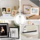 6 pieces - Photo Frame Stand - 13 cm - Photo Stand - Stainless steel photo frame stands - photo frame easel holder - self-adhesive photo stand - display stand - storage rack - hook - suitable for photo frames of 15-26 cm - silver