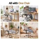 Artiss Executive Office Chair Leather Footrest White