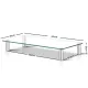Artiss Monitor Stand Riser with Height Adjustable Computer Laptop Printer Screen Glass Display Shelf