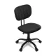 Artiss Armless Office Chair with Wheels, Ergonomic 360° Swivel Home Office Desk Chair, Height Adjustable Computer Task Chair with Fabric Back and Seat for Small Space, Black