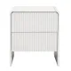 Artiss Bedside Table 2 Drawers - Beige