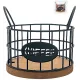 Storage basket - Storage rack - Coffee capsule storage rack - Fruit basket - Home storage accessories - Wooden base - Suitable for home, coffee bars, and offices - Black - 13*13*12 cm