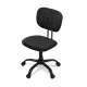 Artiss Armless Office Chair with Wheels, Ergonomic 360° Swivel Home Office Desk Chair, Height Adjustable Computer Task Chair with Fabric Back and Seat for Small Space, Black