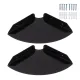 2pcs Wall Mount Floating Corner Shelves Quarter Round Hanging Corner Shelves for Bedrooms Living Rooms Shower Room Black