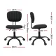 Artiss Armless Office Chair with Wheels, Ergonomic 360° Swivel Home Office Desk Chair, Height Adjustable Computer Task Chair with Fabric Back and Seat for Small Space, Black