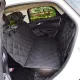 Waterproof Rear Seat Pet Cover for Car - Non-Slip Oxford Fabric Dog Seat Protector for Back Seat - Durable Quilted Cushion Pad for Pets - Black 152x143cm