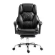 Artiss Executive Office Chair Leather Footrest Black