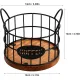 Storage basket - Storage rack - Coffee capsule storage rack - Fruit basket - Home storage accessories - Wooden base - Suitable for home, coffee bars, and offices - Black - 13*13*12 cm