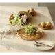1 Pc Round Wicker Tray,Decorative Tray for Ottomans,Hand-Woven Platter for Snacks,Binaural Portable Tray,Bread Snack Fruit Tray
