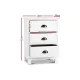 Artiss Bedside Table 3 Drawers Vintage - THYME White