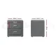 Artiss 2X Bedside Table 2 Drawers Side Table Fabric - CADEN Grey