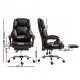 Artiss Executive Office Chair Leather Footrest Black