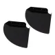 2pcs Wall Mount Floating Corner Shelves Quarter Round Hanging Corner Shelves for Bedrooms Living Rooms Shower Room Black