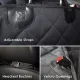 Waterproof Rear Seat Pet Cover for Car - Non-Slip Oxford Fabric Dog Seat Protector for Back Seat - Durable Quilted Cushion Pad for Pets - Black 147x137cm