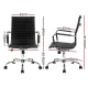 Artiss Office Chair Conference Chairs PU Leather Mid Back Black