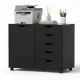 Artiss Mobile Filing Cabinet 5 Drawer with Door Modern Storage Cabinet Printer Stand