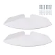2pcs Wall Mount Floating Corner Shelves Quarter Round Hanging Corner Shelves for Bedrooms Living Rooms Shower Room White