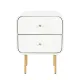 Artiss Bedside Table 2 Drawers Side End Table Nightstand White