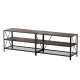 Artiss Entertainment Unit TV Stand 3-tier Display Shelves Vintage Rustic Walnut
