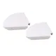 2pcs Wall Mount Floating Corner Shelves Quarter Round Hanging Corner Shelves for Bedrooms Living Rooms Shower Room White