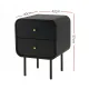 Artiss Bedside Table 2 Drawers Side End Table Nightstand Black